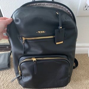 Tumi leather backpack